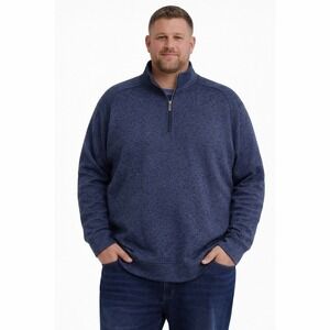Tommy Bahama Half-Zip Blue Sweatshirt Knit Mens Nautical Pullover